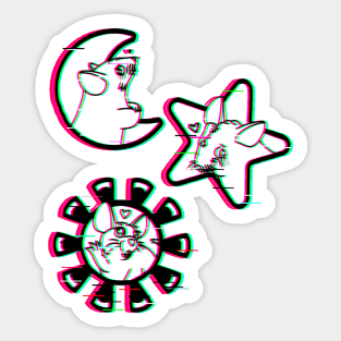 Love Star Idol Rats (Glitched Version) Sticker